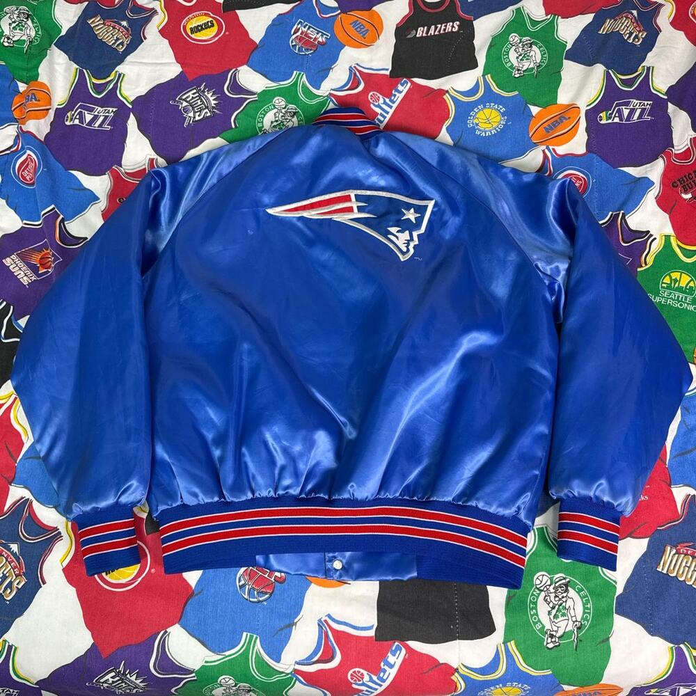 VTG NFL New England Patriots Super Bowl Mens L Large Football Satin Jacket